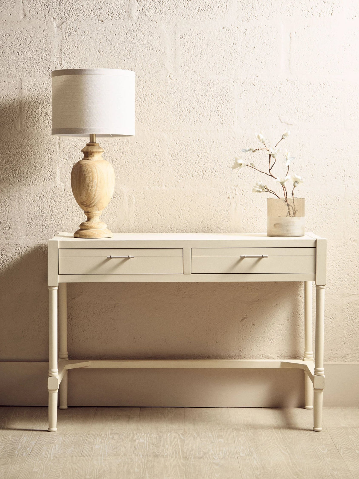 Savoy Ivory Wooden Desk with 2 Drawer