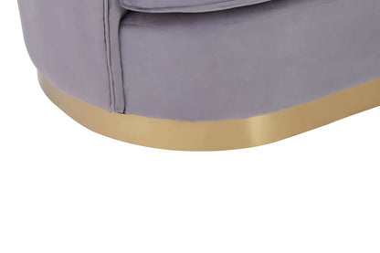 Dover Grey 2 Seat Pleated Velvet Sofa