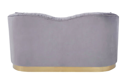 Dover Grey 2 Seat Pleated Velvet Sofa