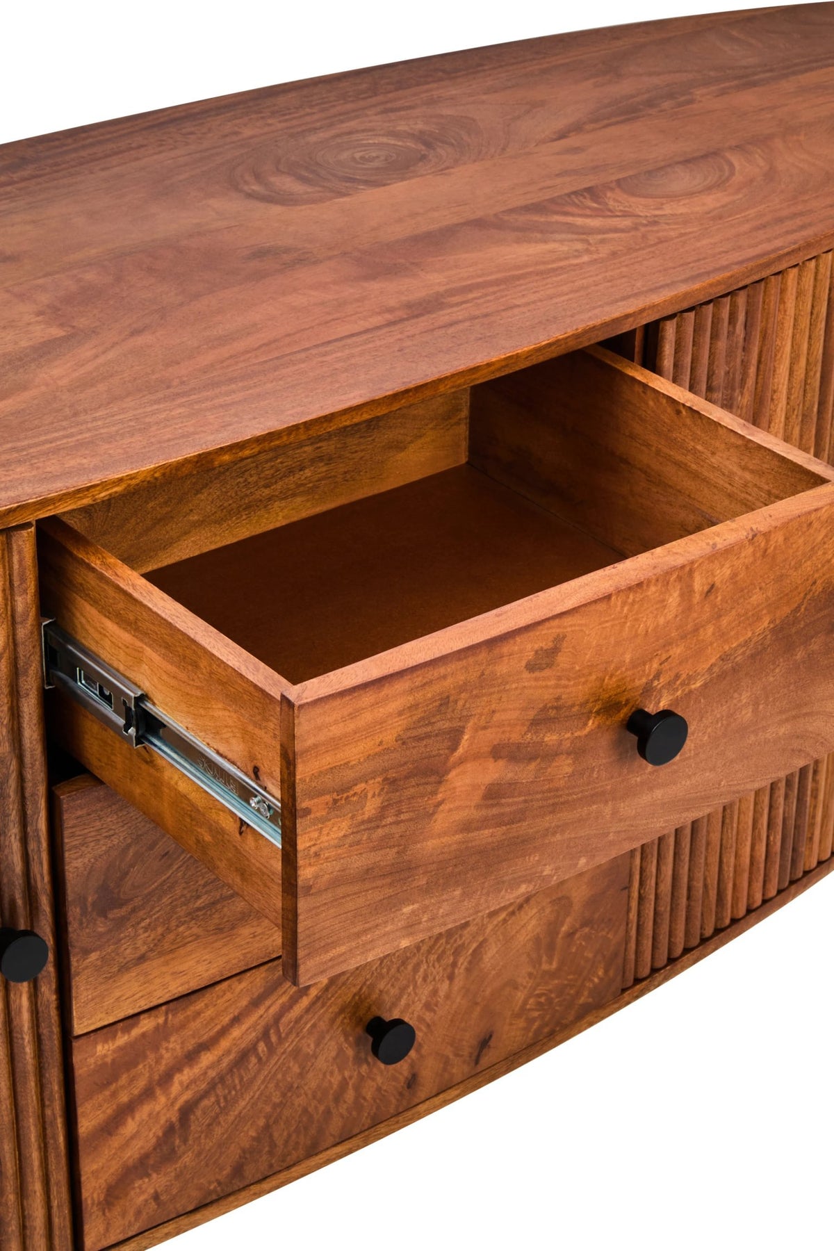 Stirling Two Door Three Drawer Mango Wood Oval Sideboard