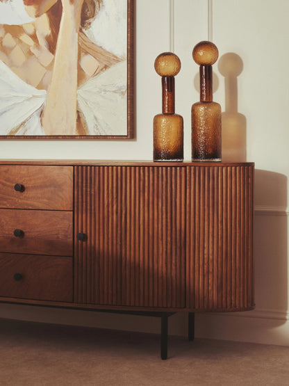 Stirling Two Door Three Drawer Mango Wood Oval Sideboard