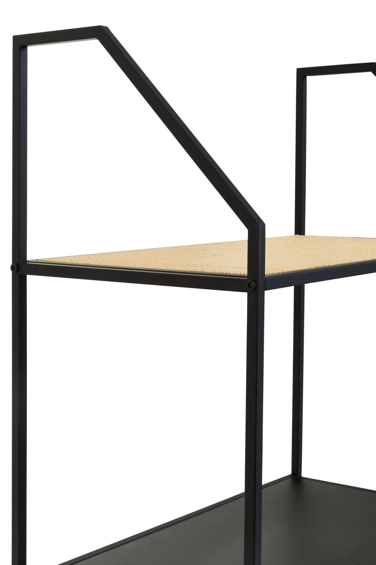 Porto Rattan and Metal Five Tier Shelf Unit