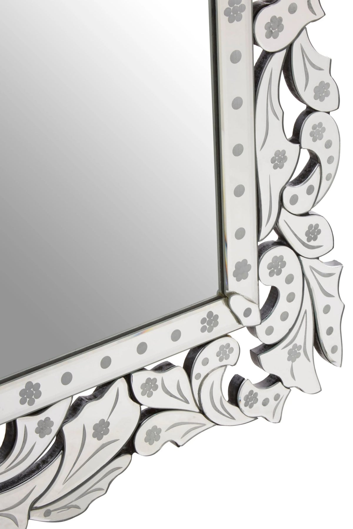 Greenwich Etched Frame Full Length Wall Mirror