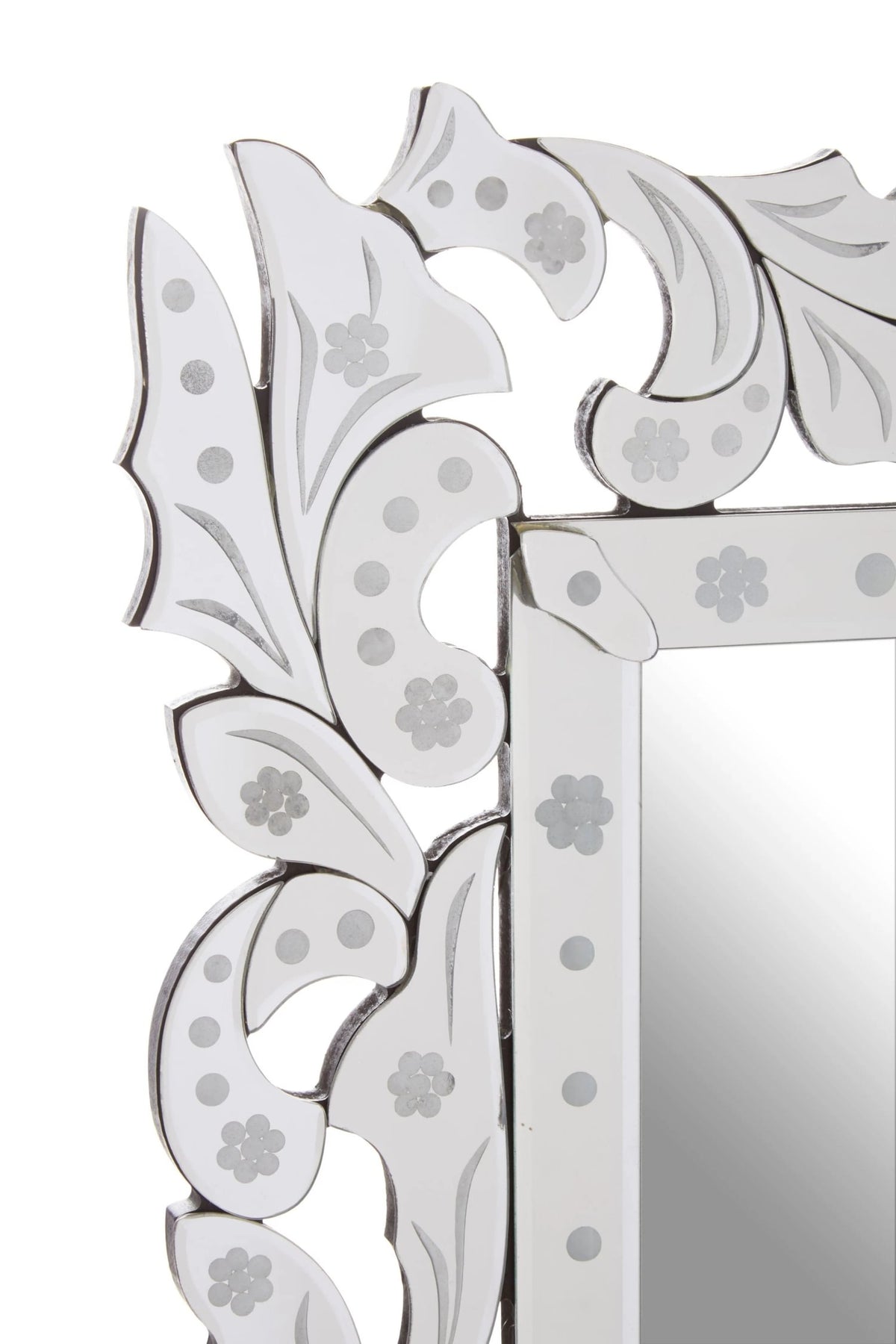 Greenwich Etched Frame Full Length Wall Mirror