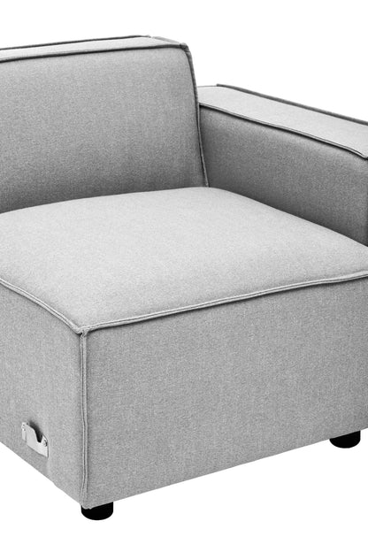 Marylebone Grey Fabric Modular Sofa (right-hand)
