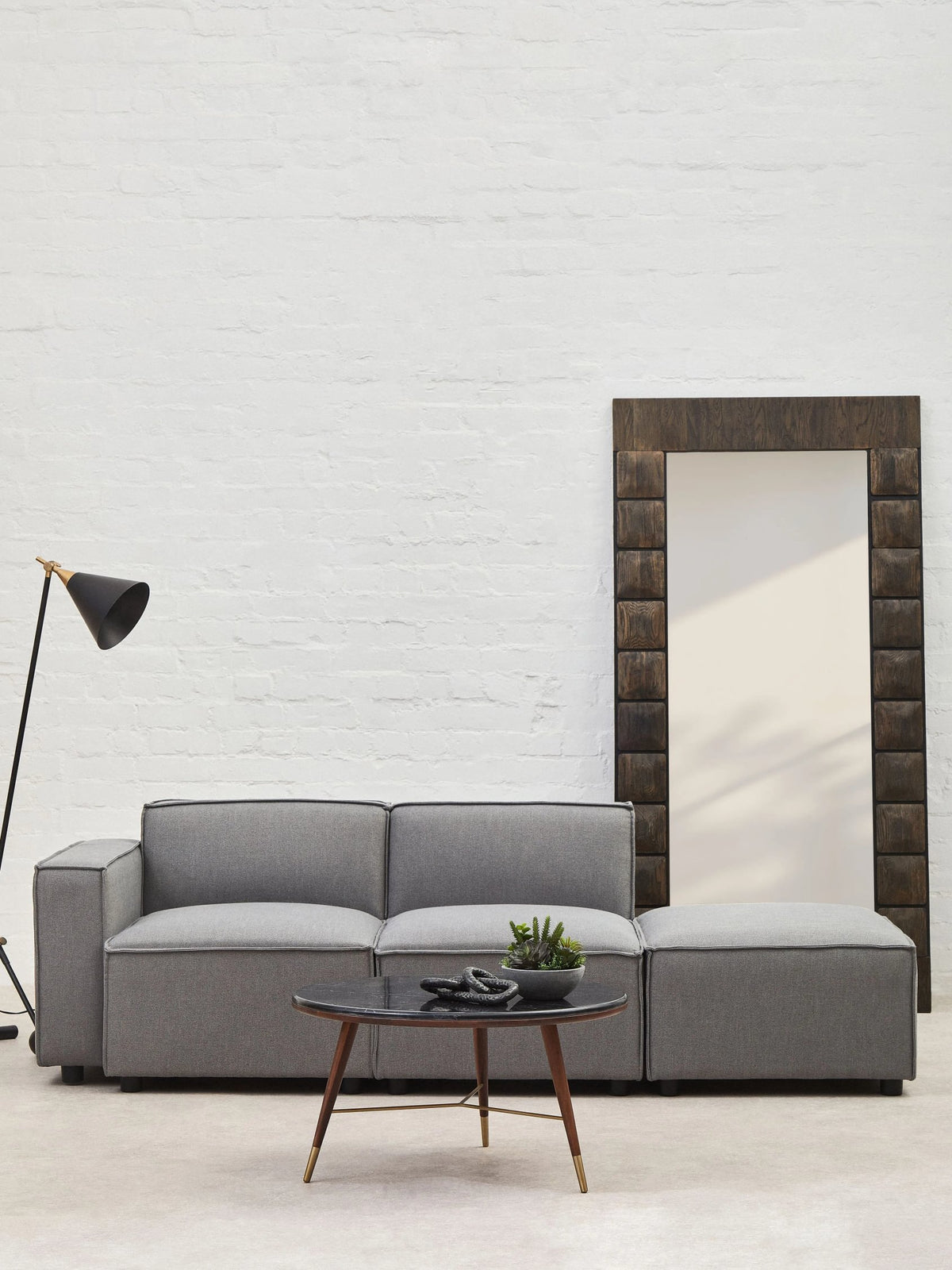 Marylebone Grey Fabric Modular Sofa (right-hand)