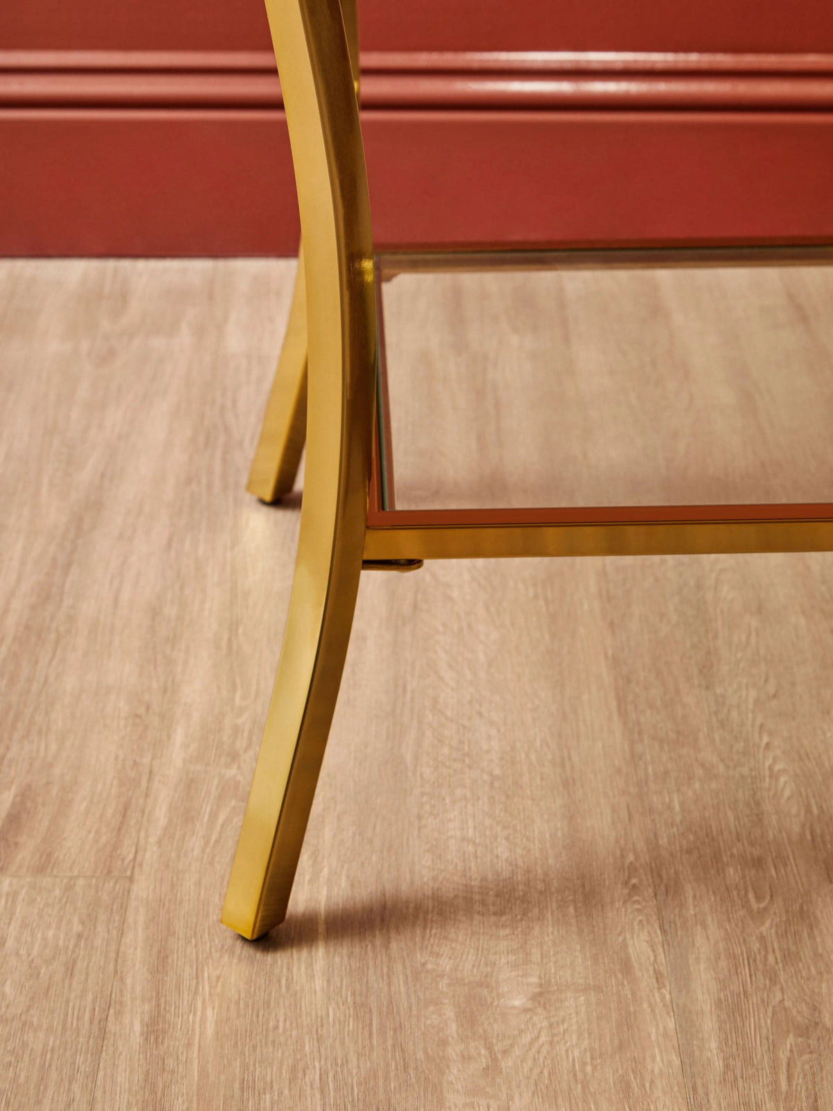 Vienna Mirror Side Table with Gold Legs #colour_mirror