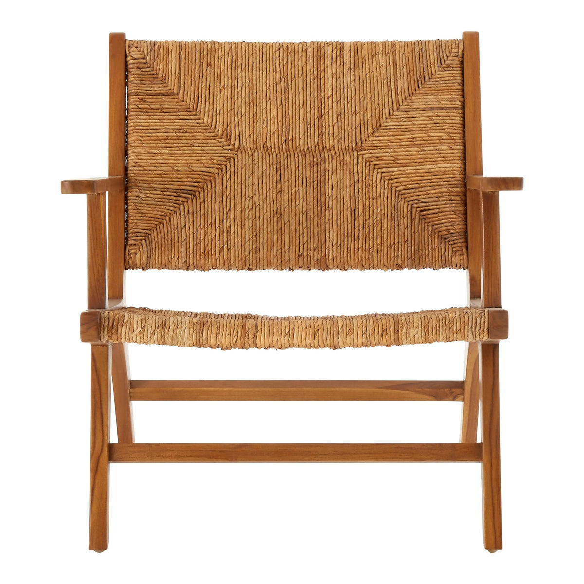 Mayfair Wood and Natural Rattan Armchair