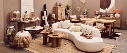Mayfair Wood and Natural Rattan Armchair