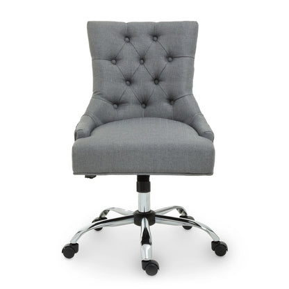 Woburn Grey Fabric and Chrome Base Home Office Chair
