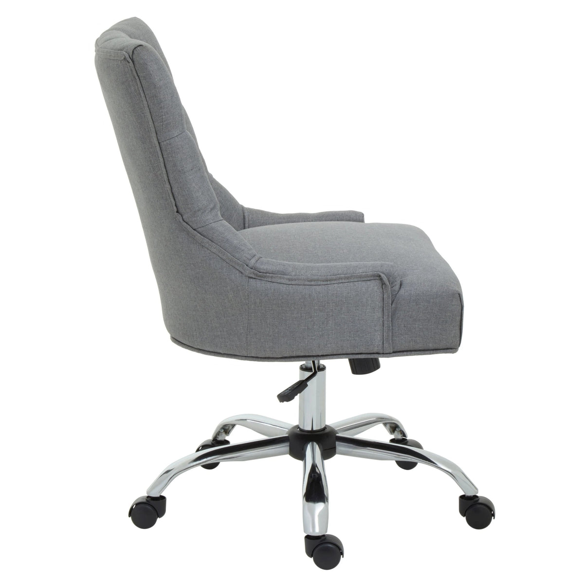 Woburn Grey Fabric and Chrome Base Home Office Chair