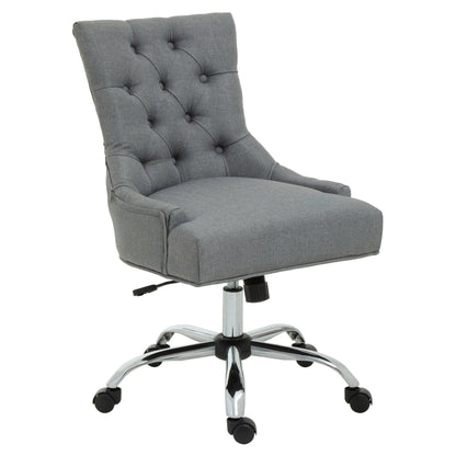 Woburn Grey Fabric and Chrome Base Home Office Chair