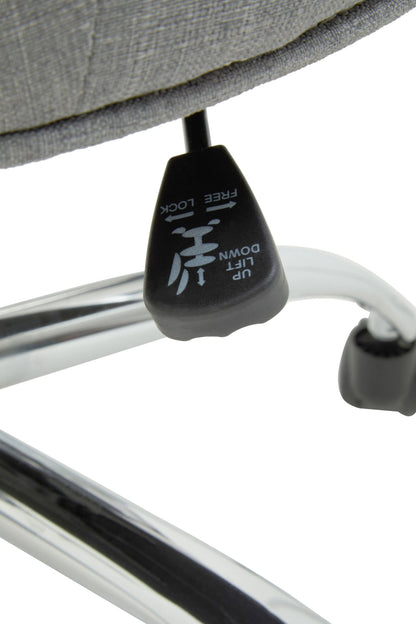 Woburn Grey Fabric and Chrome Base Home Office Chair