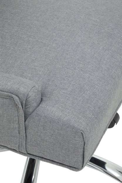 Woburn Grey Fabric and Chrome Base Home Office Chair