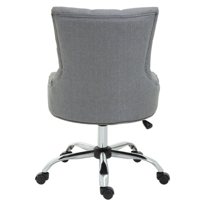 Woburn Grey Fabric and Chrome Base Home Office Chair