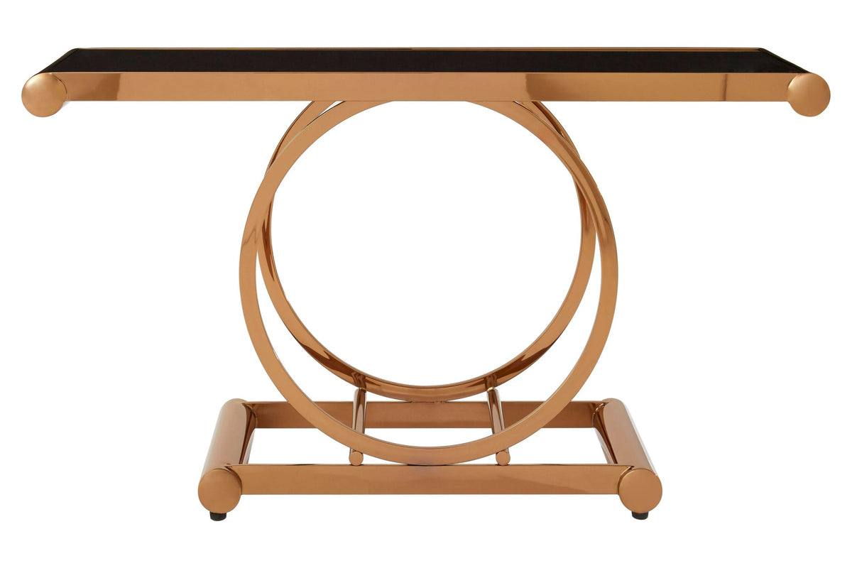Porto Rose Gold Console Table