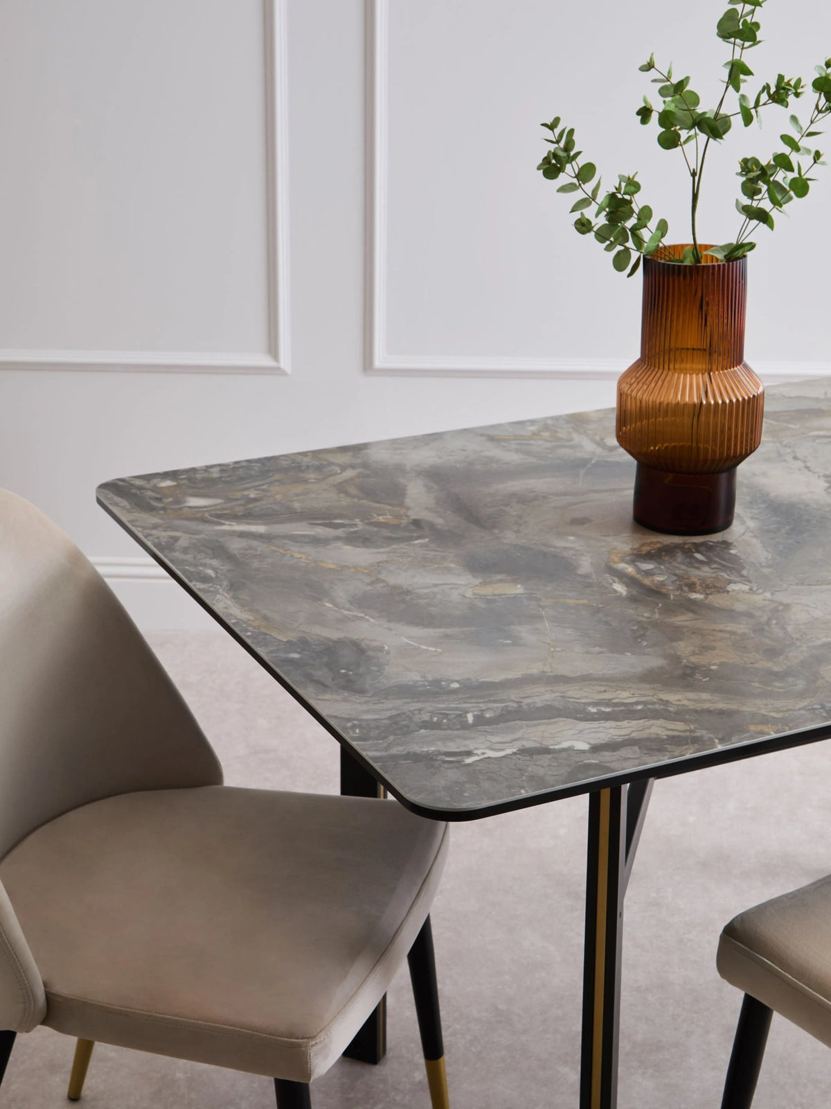 Aurora Ceramic Marble Effect Rectangular Dining Table