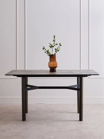 Aurora Ceramic Marble Effect Rectangular Dining Table