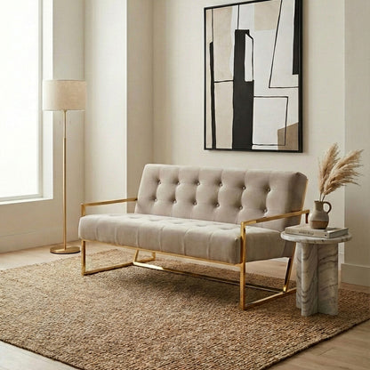 Devon Velvet Two Seat Sofa 