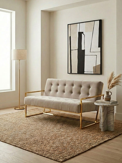 Devon Velvet Two Seat Sofa 