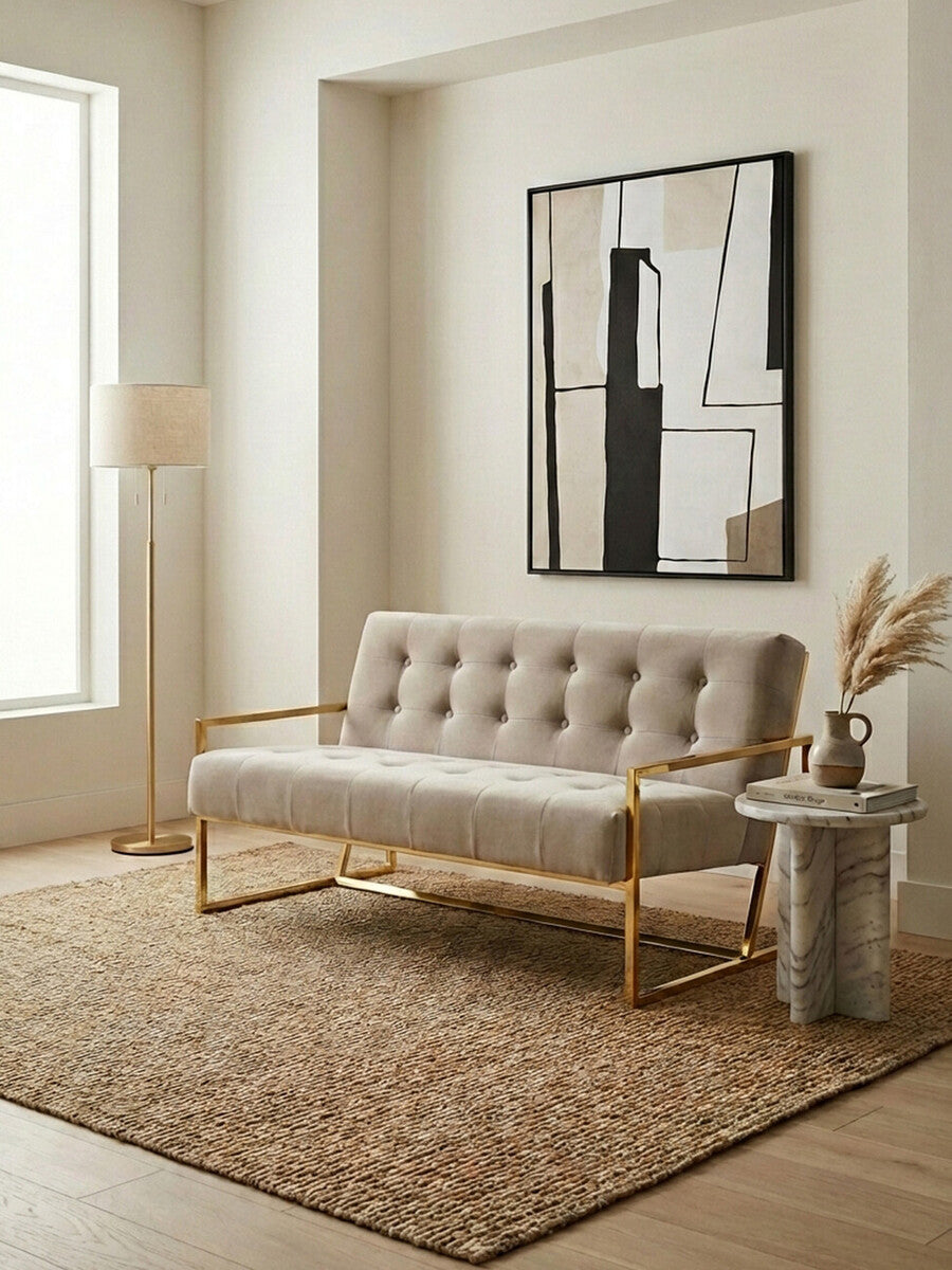 Devon Velvet Two Seat Sofa 