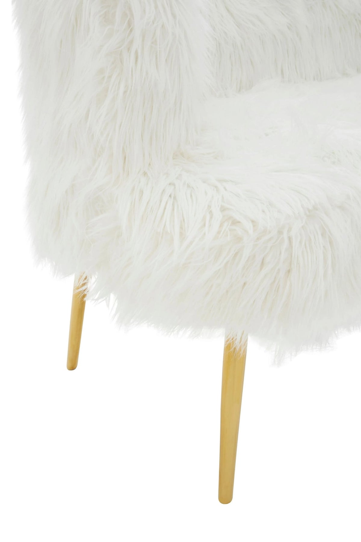 Sorrento Fur Effect 2 Seater Sofa with Gold Legs