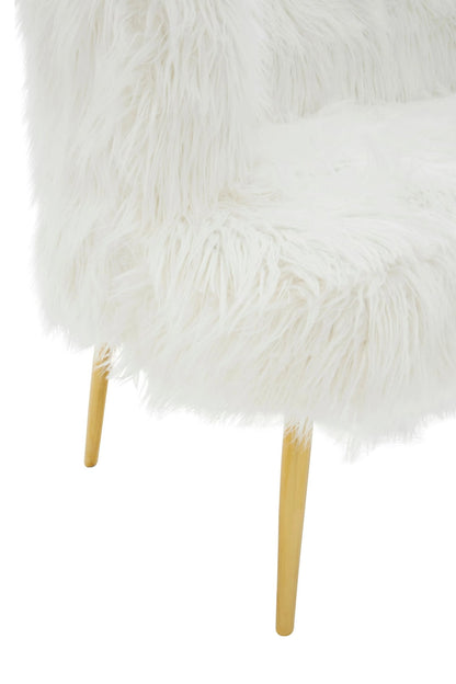 Sorrento Fur Effect 2 Seater Sofa with Gold Legs