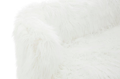 Sorrento Fur Effect 2 Seater Sofa with Gold Legs