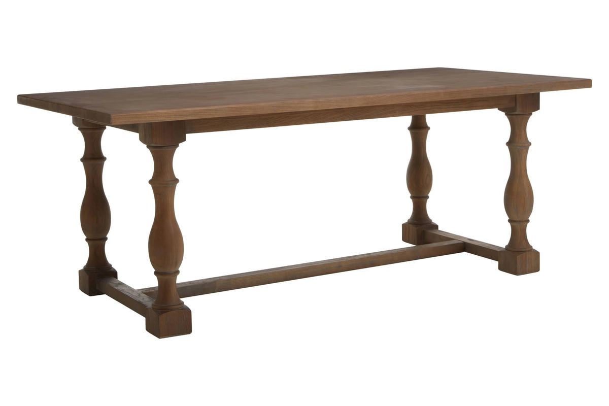 Brighton Oak Wood Rectangular Dining Table