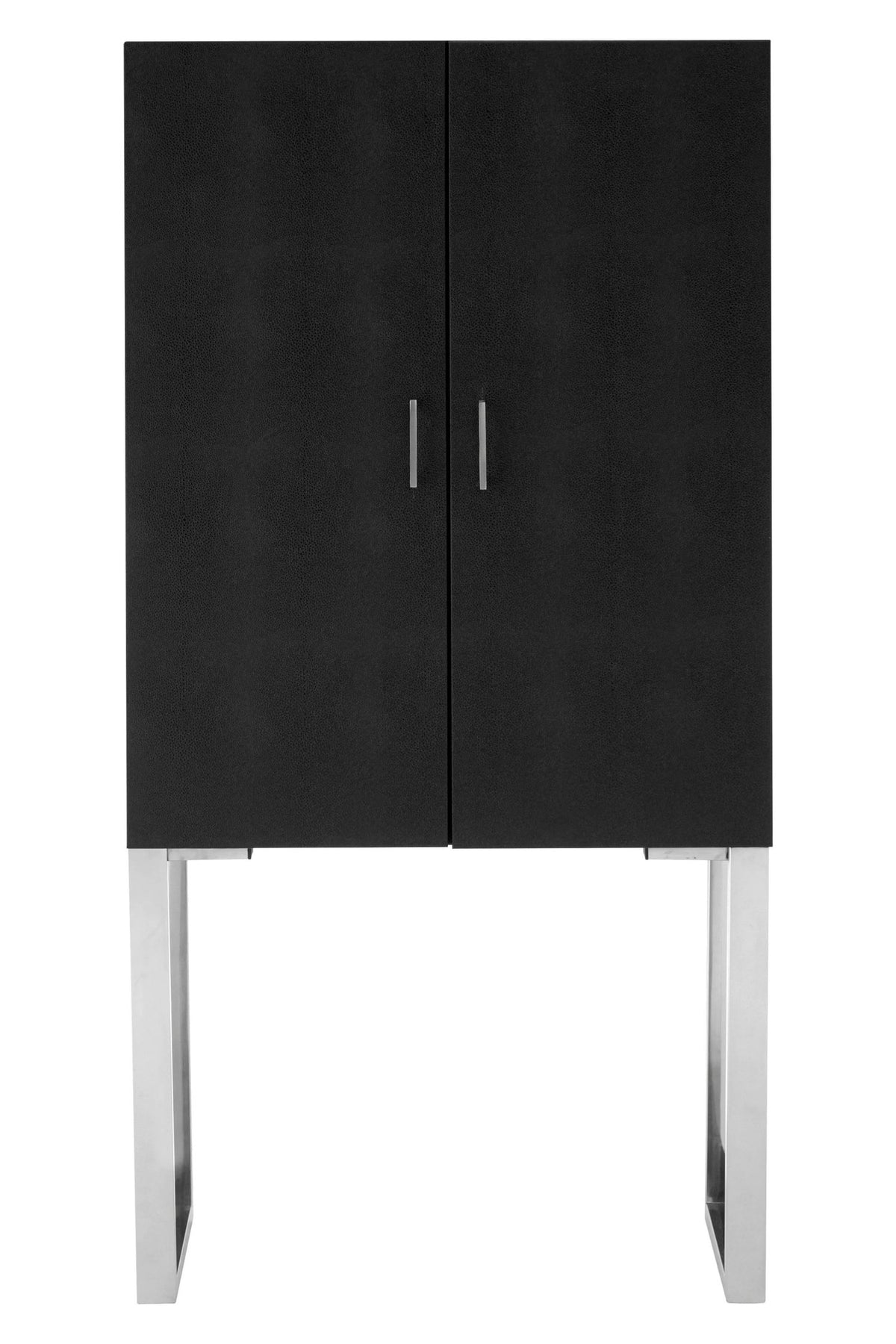 Saffron Black Faux Shark Skin Small Cabinet