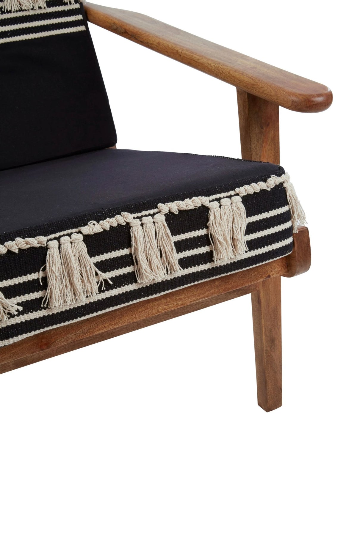 Granada Black and White Textured Fabric Lounge Chair