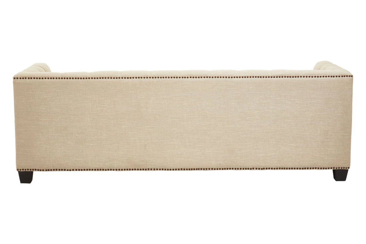 Fowey Fabric 3 Seat Modern Chesterfield Sofa 