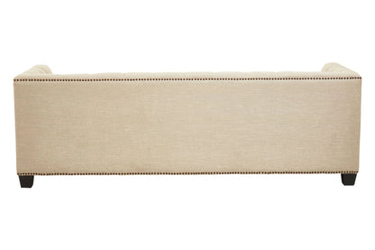 Fowey Fabric 3 Seat Modern Chesterfield Sofa 