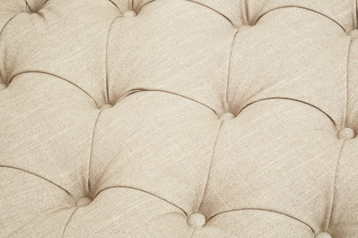 Fowey Fabric 3 Seat Modern Chesterfield Sofa 