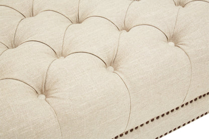 Fowey Fabric 3 Seat Modern Chesterfield Sofa 