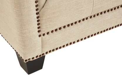Fowey Fabric 3 Seat Modern Chesterfield Sofa 