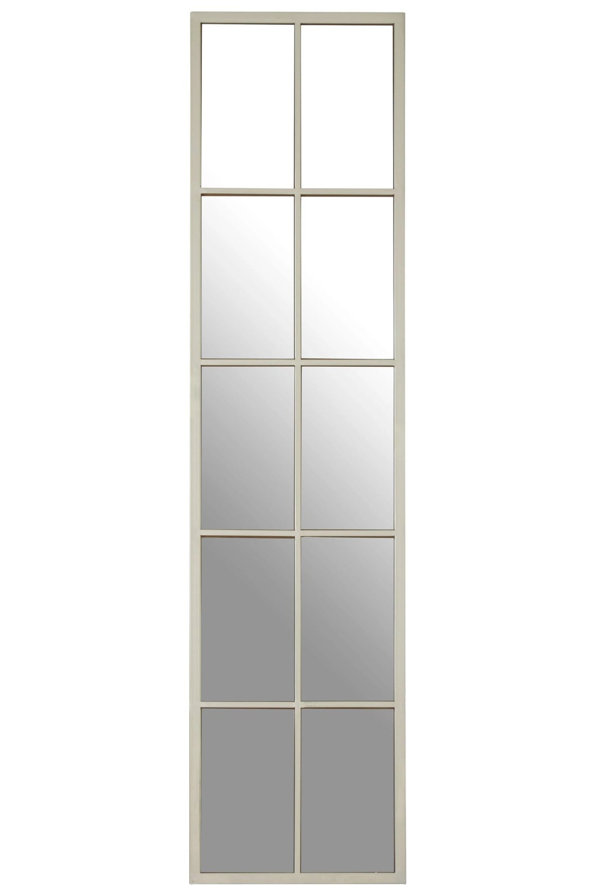 Hayle Silver Frame Full Length Window Pane Wall Mirror