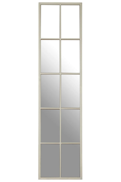 Hayle Silver Frame Full Length Window Pane Wall Mirror