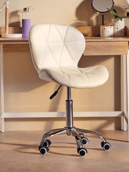 Corfe Velvet Quilted Home Office Chair 