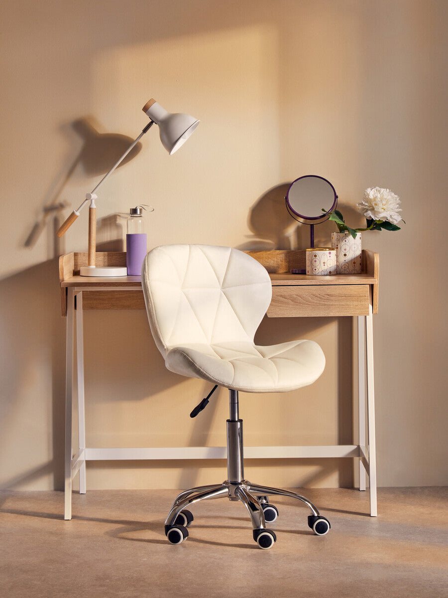 Corfe Velvet Quilted Home Office Chair 