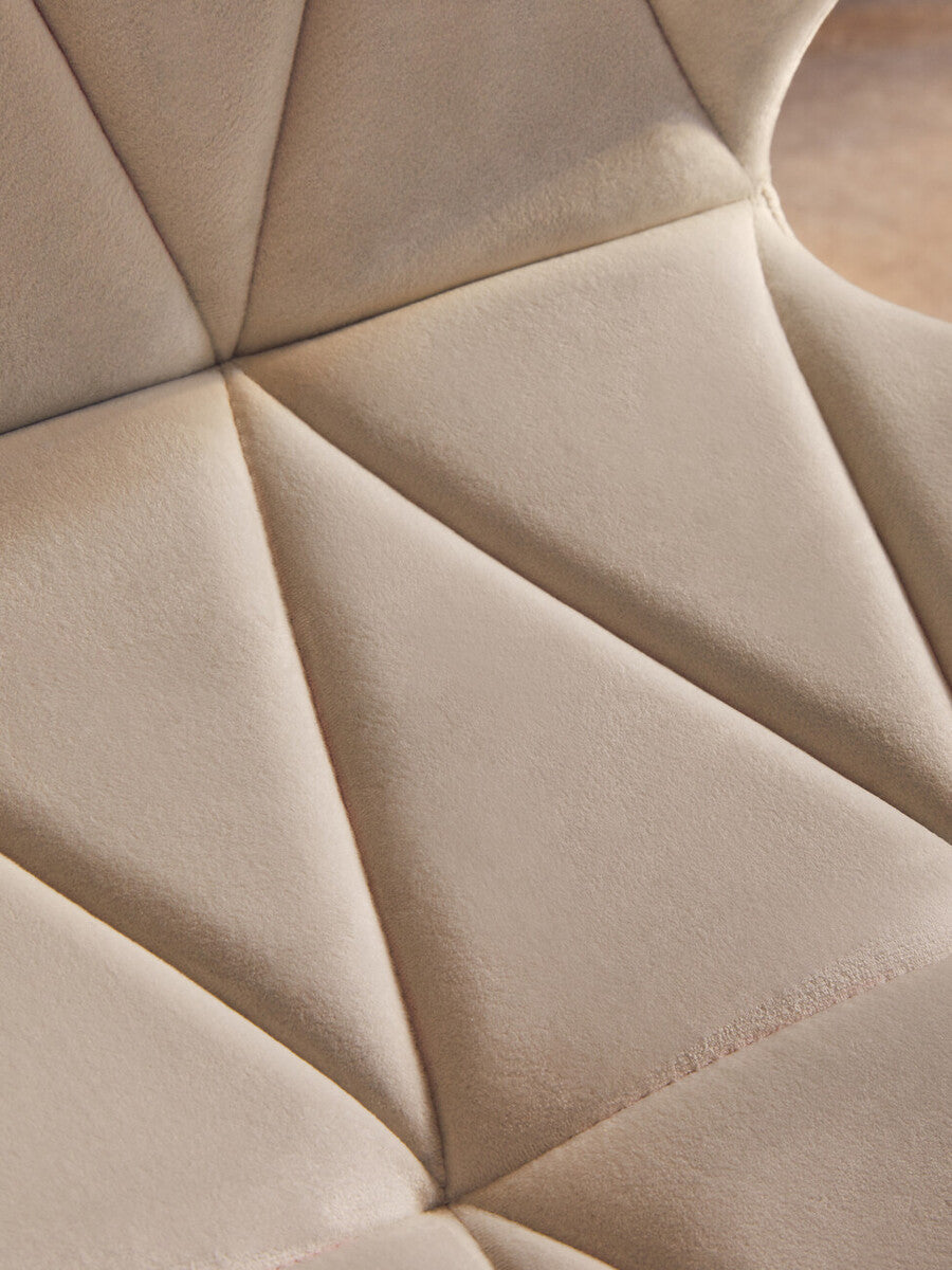 Corfe Velvet Quilted Home Office Chair 