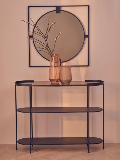 Bath Console Table with Glass Top