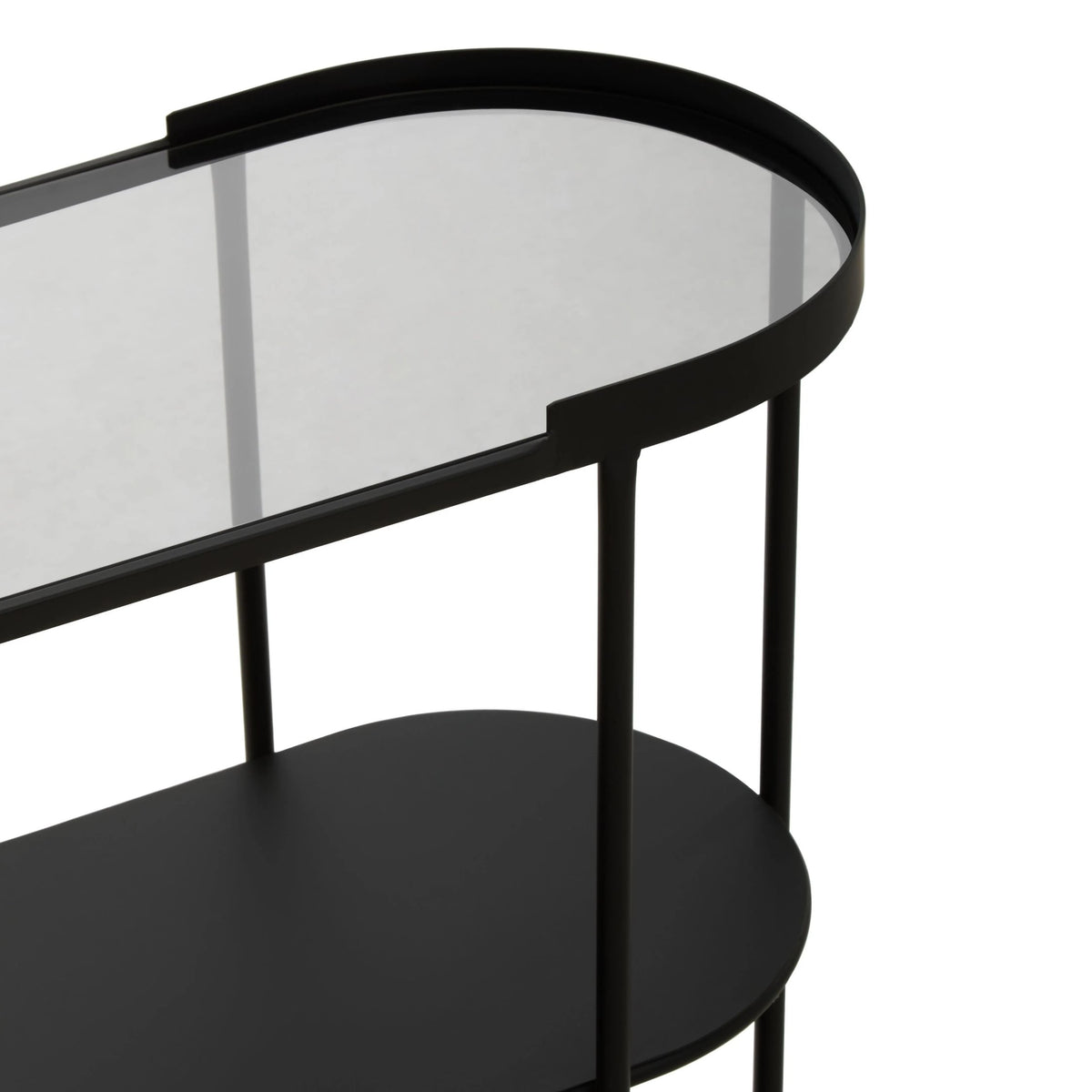 Bath Console Table with Glass Top
