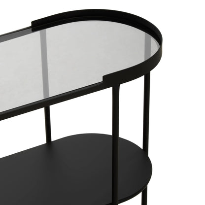 Bath Console Table with Glass Top