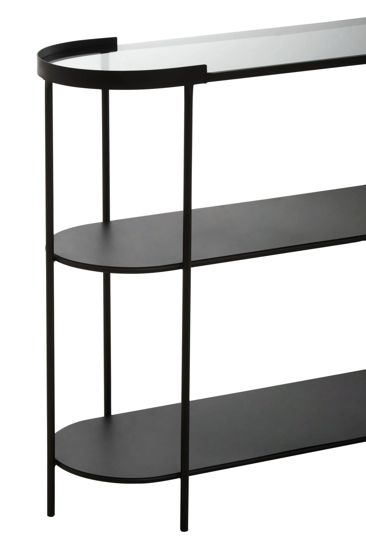 Bath Console Table with Glass Top