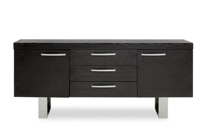 Porto Black Elm Wood Sideboard