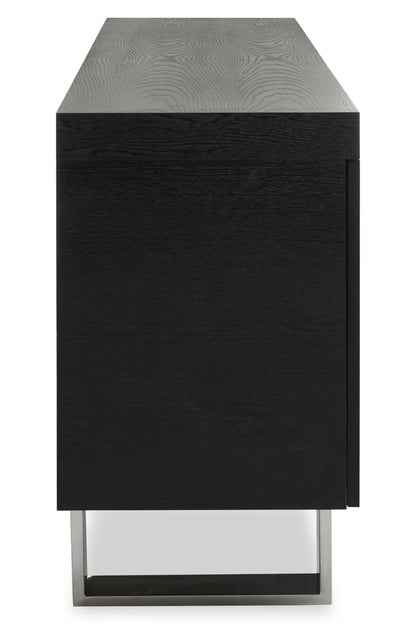 Porto Black Elm Wood Sideboard