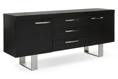 Porto Black Elm Wood Sideboard