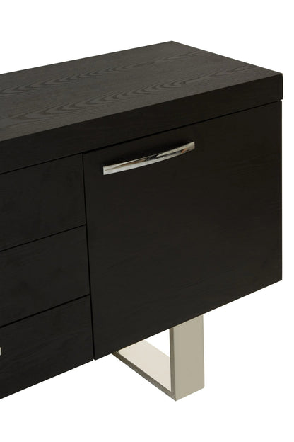 Porto Black Elm Wood Sideboard