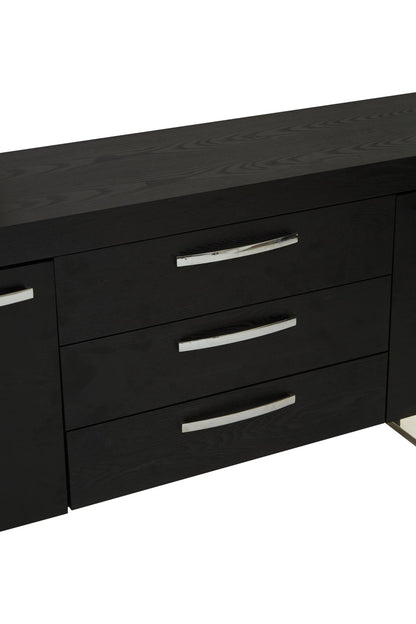 Porto Black Elm Wood Sideboard